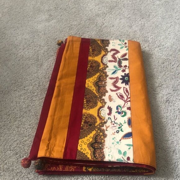 PIER 1 IMPORTS Multi-Color‎ Paisley Stripes TABLE RUNNER 72” x 13” Fall winter - Picture 6 of 14